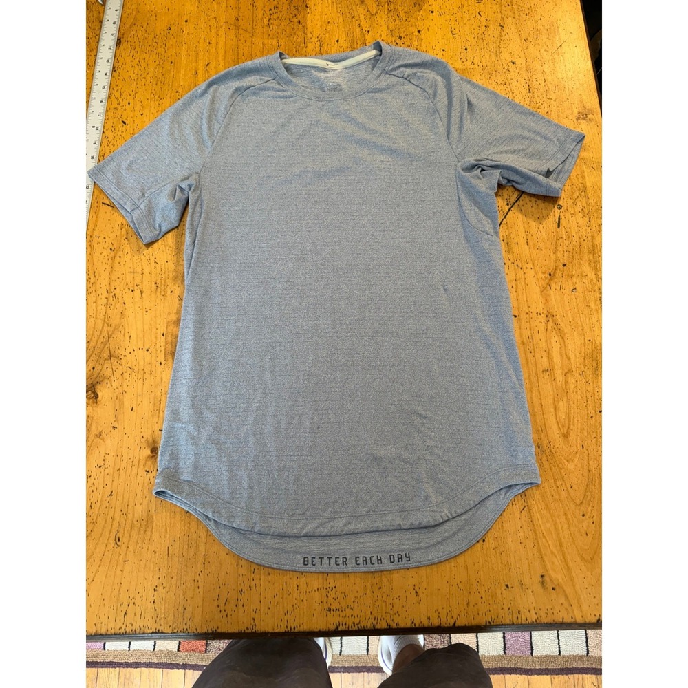 Lululemon Drysense Size M Blue Short Sleeve Training Shirt Better Each Day Gym